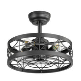 Casey 16.5-in Black Chandelier Ceiling Fan with Remote Control(7-blade)